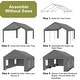 preview thumbnail 31 of 42, Heavy Duty Carport with Roll-Up Sidewall and Ventilated Windows with Removable Sidewalls