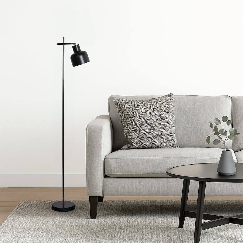 Metal Adjustable Spotlight Floor Lamp with Rotary Switch - 10.55 x 7.87 x 54.72 in. (L x W x H)