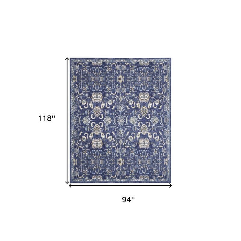 Lizo Power Loomed Floral Traditional Area Rug By HomeRoots - 118' X '94' X '0.5