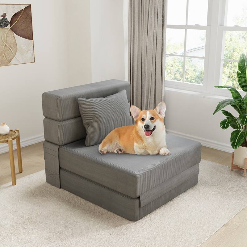 Convertible Compression Corduroy Sectional Sofa