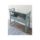 preview thumbnail 9 of 9, Heron Ridge Casual Vintage Storage Accent Bench Blue