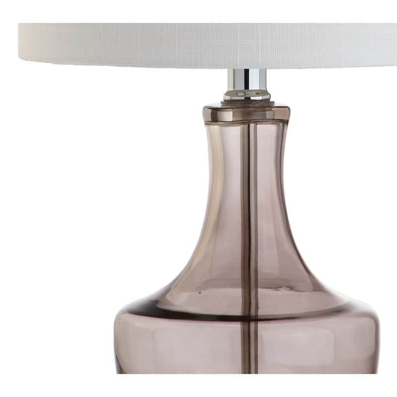 Colette 20" Mini Glass LED Table Lamp, Silver by JONATHAN Y