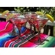 preview thumbnail 4 of 4, Dos Suenos Mexican Hand Blown Glass - Set of 4 Hand Blown Modern Margarita Glasses - Confetti Carmen (12 oz)