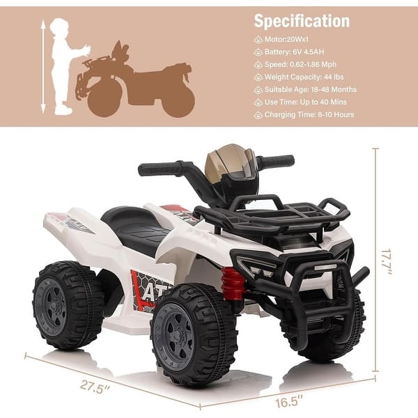 dimension image slide 0 of 3, Kids ATV 4 Wheeler