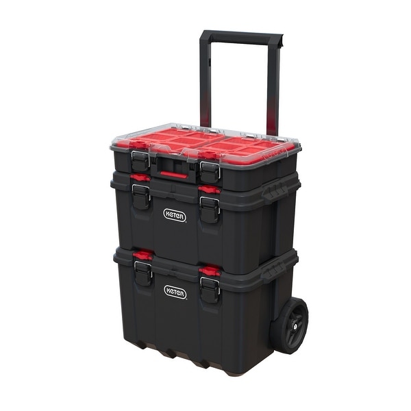 Storage and Toolbox- Durable Organizer Utility Box with 4