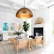 preview thumbnail 67 of 200, Industrial Oversized Metal Dome Pendant Light - Modern Farmhouse 31in - Patina Gold