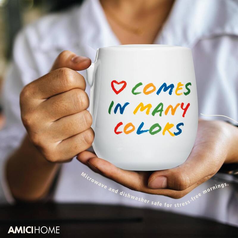 Amici Home Love Comes In Many Colors Coffee Mug - 20 oz