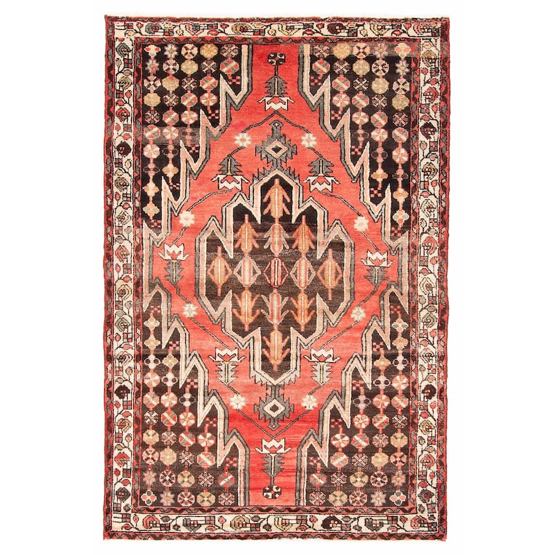 ECARPETGALLERY Hand-knotted Anatolian Vintage Black Wool Rug - 4'4 x 6'7 - Black - 4'4 x 6'7