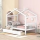 preview thumbnail 1 of 47, Twin Size Wooden House Bed with Drawers - Stylish and Functional Kids' Bedroom Furniture White
