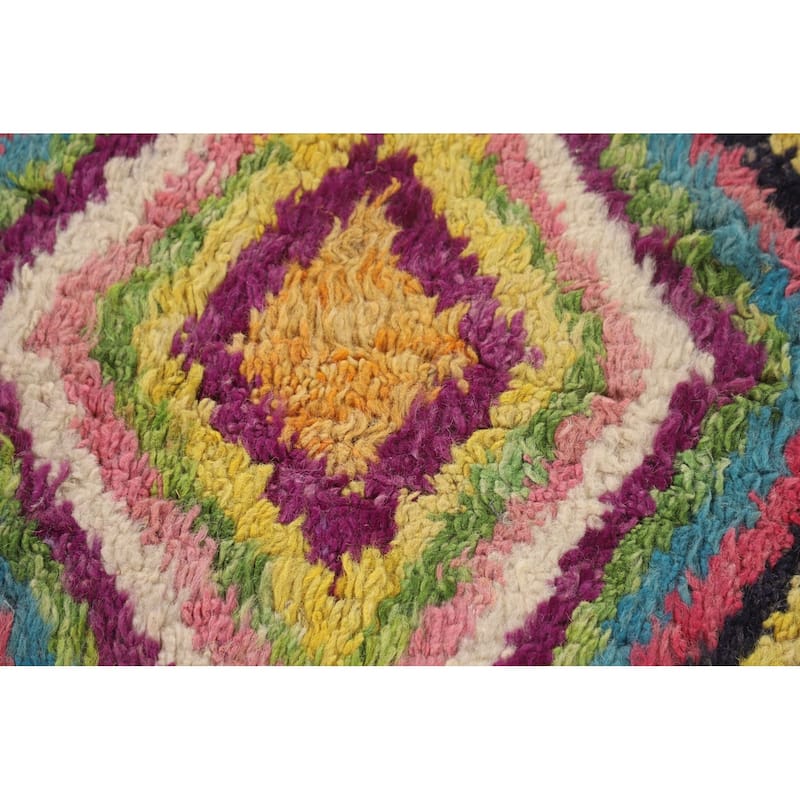 Geometric / Moroccan Style Rug Hand-Knotted Wool Carpet - 6'10" x 10'10"