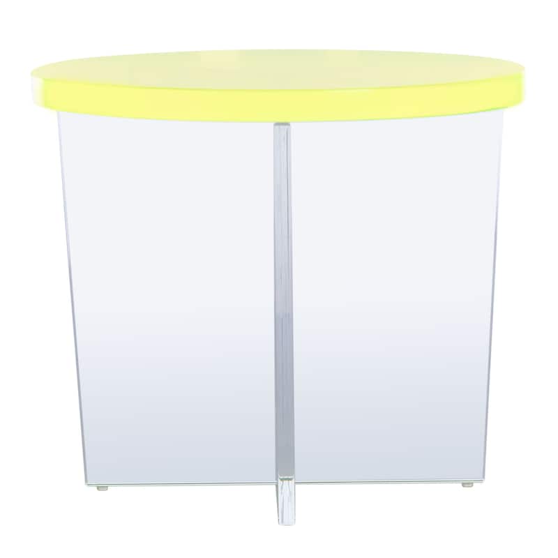 SAFAVIEH Couture Togzhan Acrylic Accent Table - 18.5" W x 18.5" L x 15.6" H - 19Wx19Dx16H
