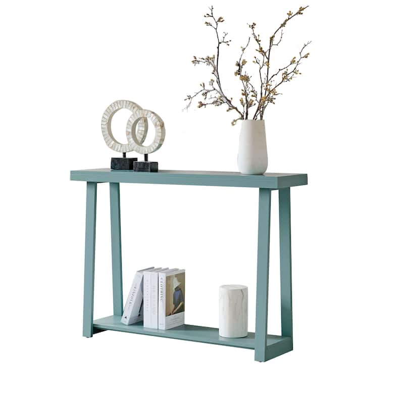 Emma Collection Wood 44" Modern Console Table with Shelf