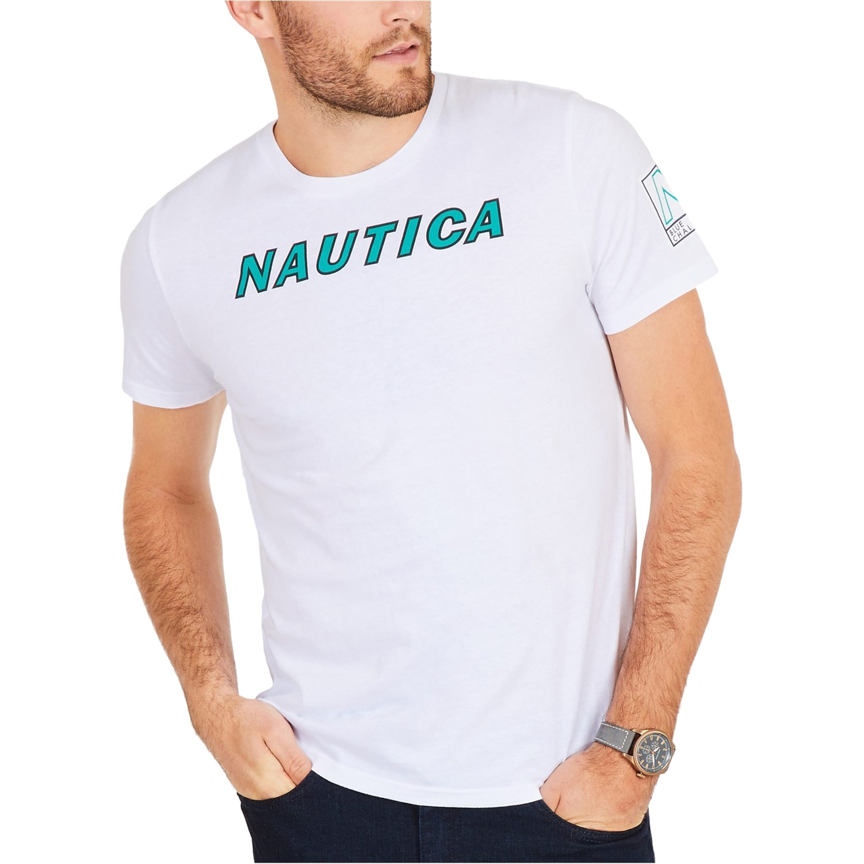 Nautica Mens Skyline Graphic T-Shirt