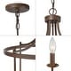 preview thumbnail 9 of 11, The Gray Barn Farmhouse 6-Light Rustic Drum Chandelier Island Light for Dining Room - W21.5"x H28"