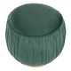 preview thumbnail 8 of 13, Silver Orchid Ralph Velvet & Gold Contemporary Metal Ottoman