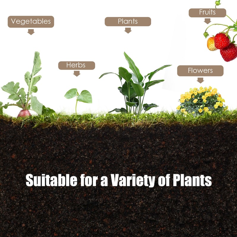 Costway Raised Garden Bed Elevated Planter Box Wood for Vegetable