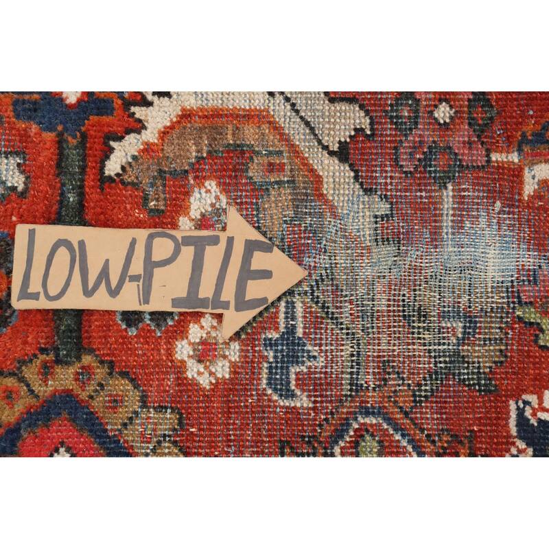 Hand Knotted Oriental 100% Wool Carpet Traditional Floral Oranges & Rust Malayer Area Rug - 12' 6'' X 10' 0''