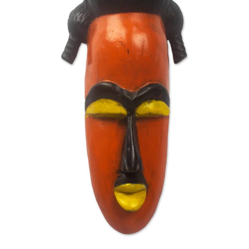 Novica Handmade Afefa African Wood Mask
