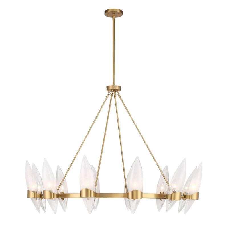 Nouvel 12-Light Chandelier in Warm Brass