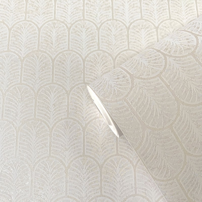 Galerie Wallcoverings Lustre Collection Geometric Arc Non-woven Shimmer Wallpaper Roll