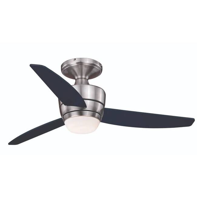 Bellevue Maxwell 44" 3 Blade LED Ceiling Fan with a Glass Shade - Satin Nickel