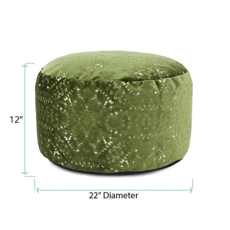 Allan Andrews Round Foot Pouf Pasini Emerald