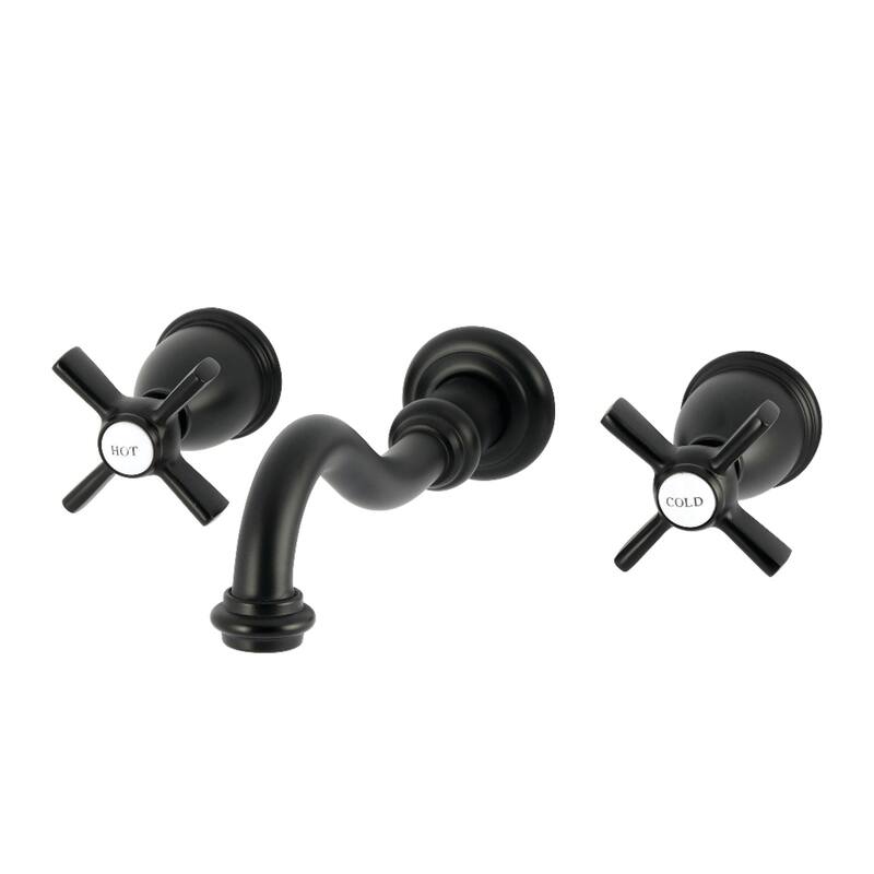 Kingston Brass Millennium Two-Handle Wall Mount Roman Tub Faucet - Matte Black