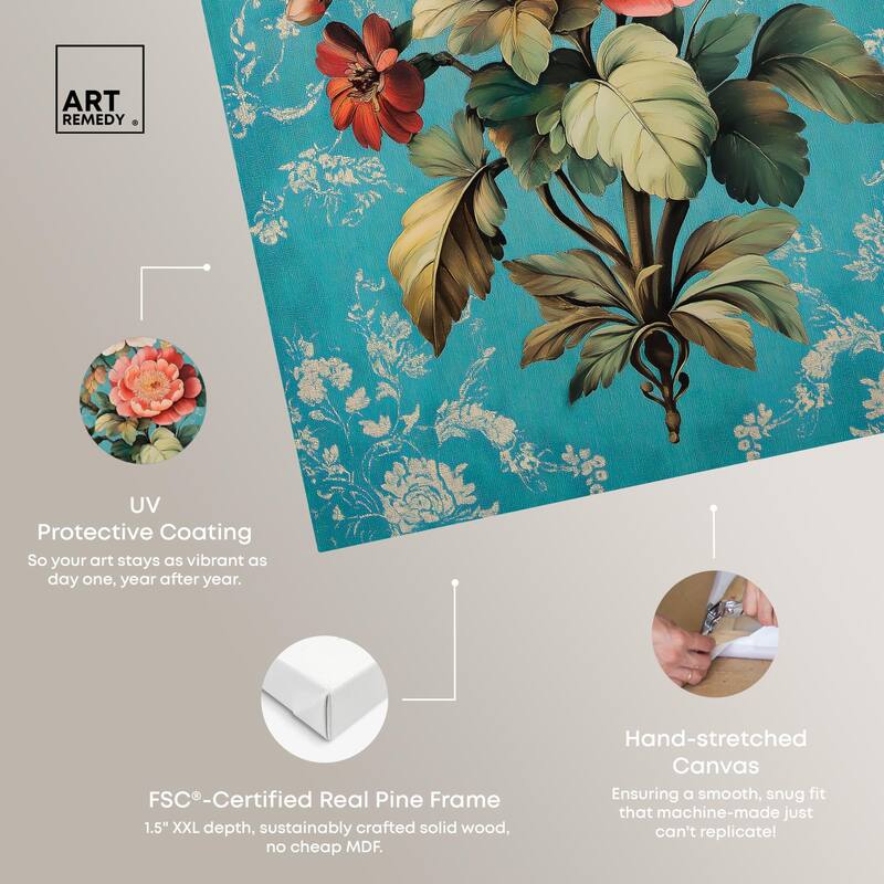 Floral Azure Ascent II Canvas by Art Remedy, Gallery Wrapped