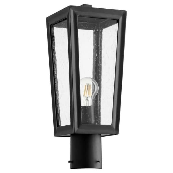 slide 2 of 4, Quorum International Bravo 17" Tall Outdoor Single Head Post Light Noir