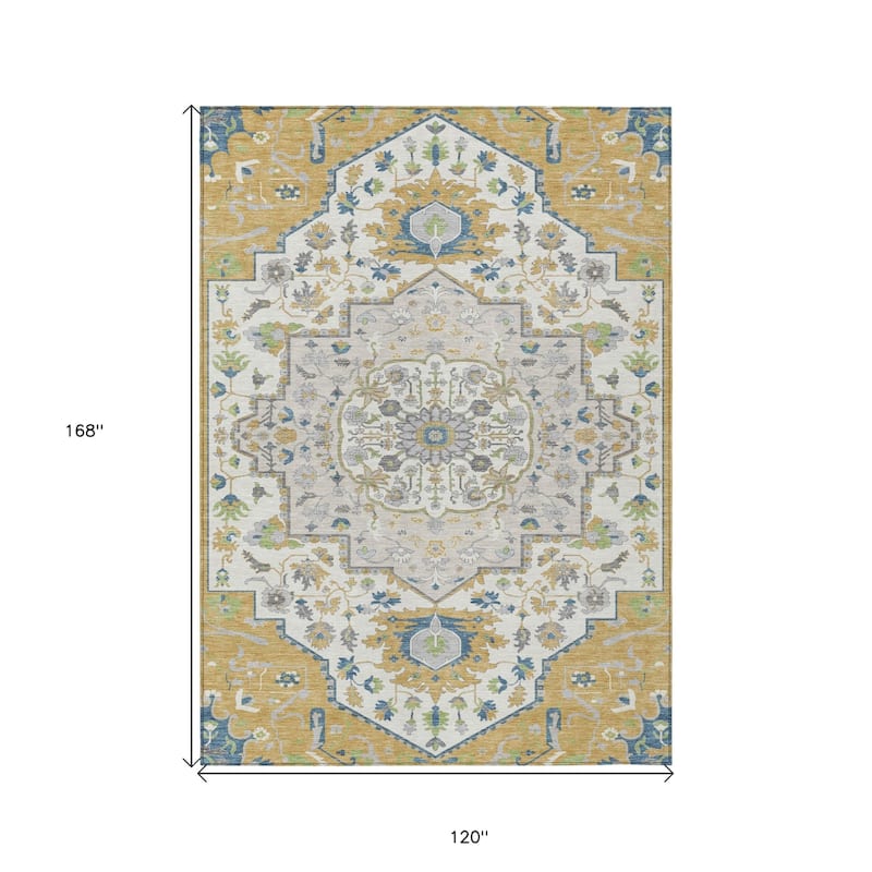 HomeRoots Oriental Traditional Rectangle Outdoor Rug