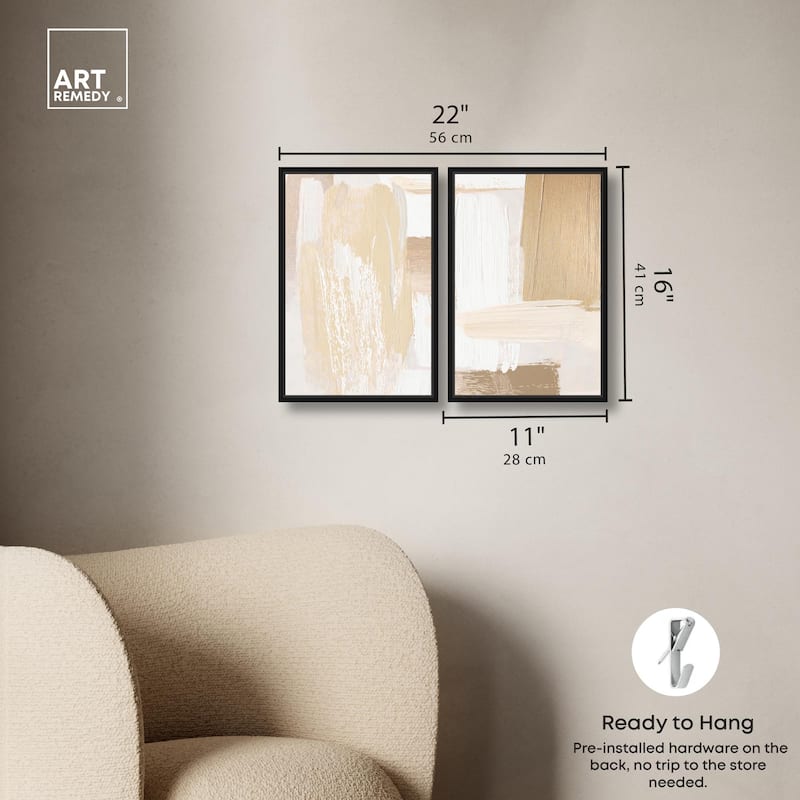 Tactile Textures II Canvas Set of 2 by Art Remedy