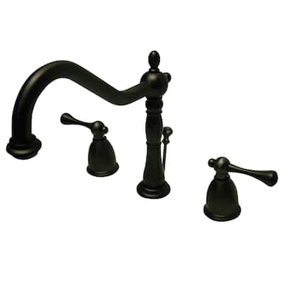 Kingston Brass English Vintage Widespread Bathroom Faucet with Pop-Up