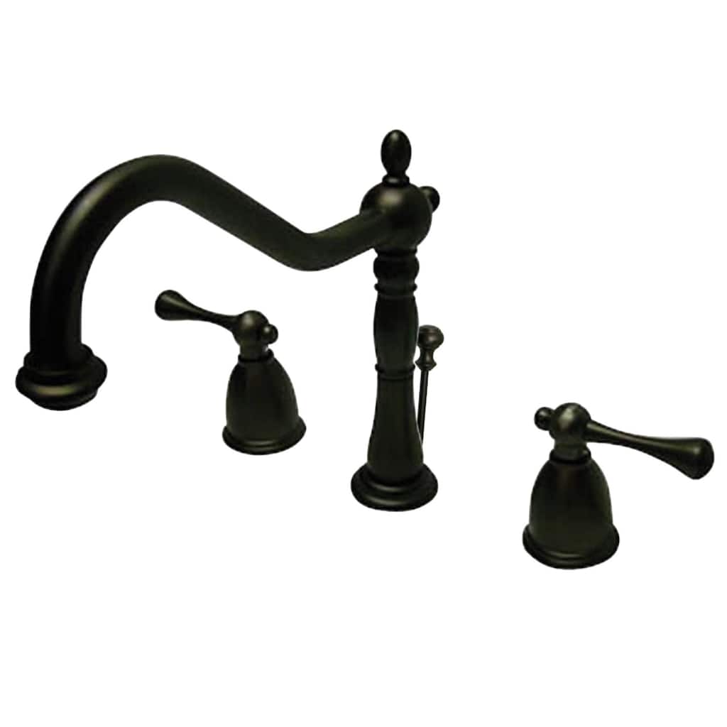 Kingston Brass English Vintage Widespread Bathroom Faucet with Pop-Up
