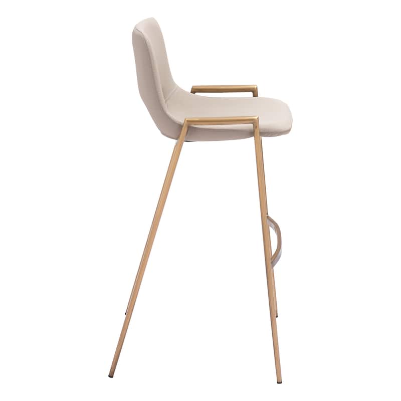 Desi Barstool Beige & Gold