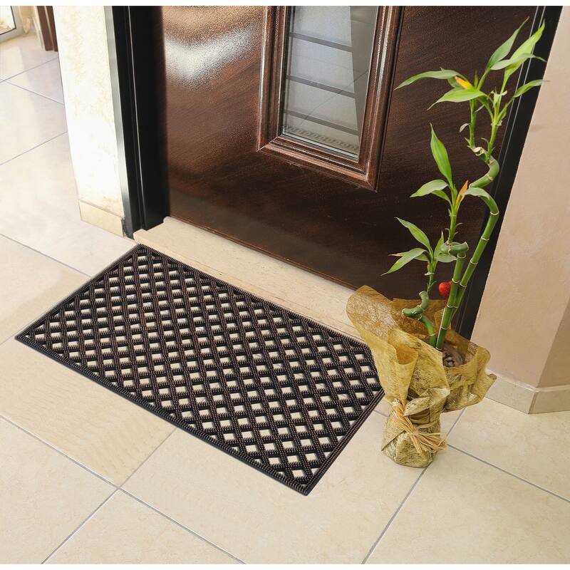 A1HC First Impression Diamonds 100% Rubber Pin Mat with Beautifully Hand Bronze Finish