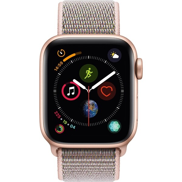 gold aluminum case with pink sand sport loop series 4