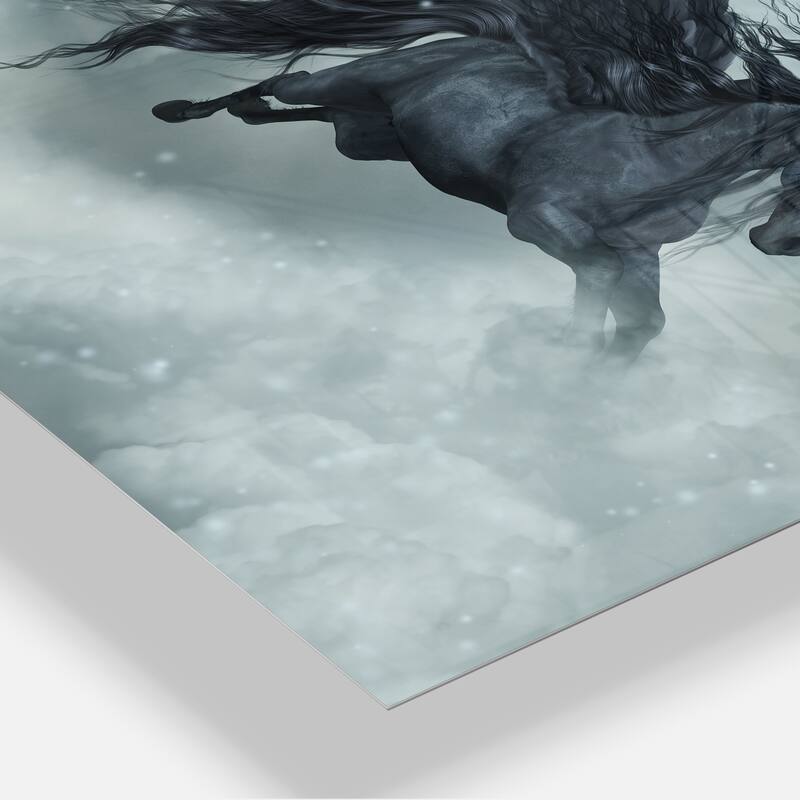 Pegasus in the Heaven - Animal Art Glossy Metal Wall Art