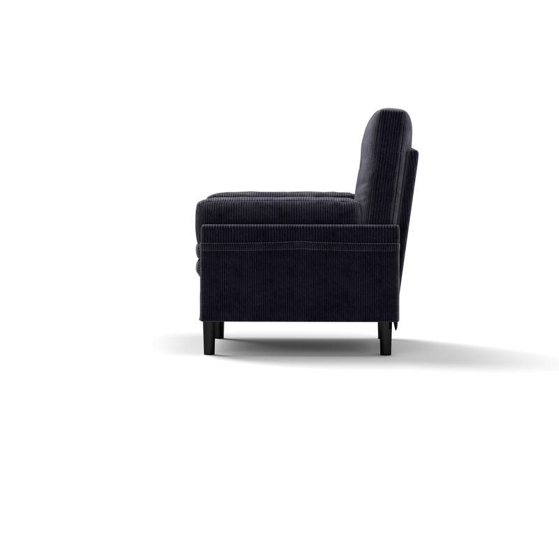 Corduroy Convertible Sofa, Ergonomic Lounge Chair and Bed