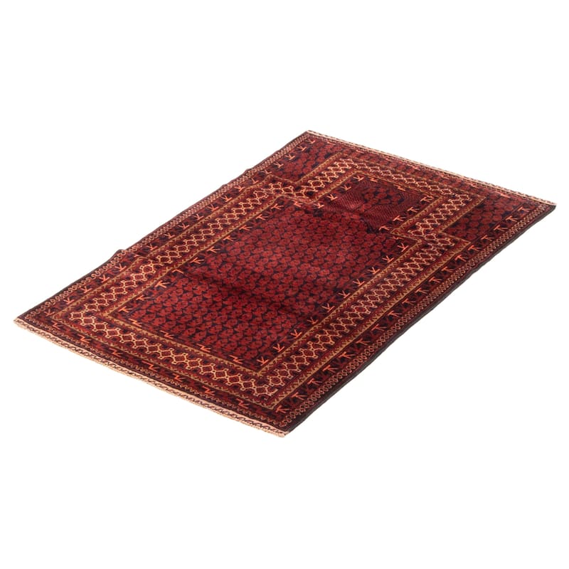 Teimani Red Rug 3'0" x 4'10" - 3'0 x 4'10