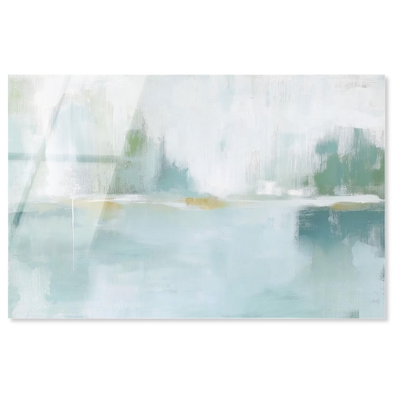 Mirrored Aqua Dream I Acrylic by Art Remedy, Ready to Hang - 45" x 30"