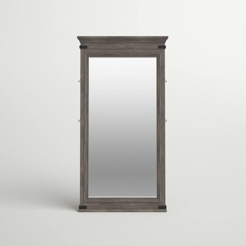 Forge Brushed Steel Floor Mirror