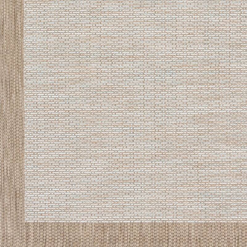 Cammie Solid Bordered Outdoor Area Rug