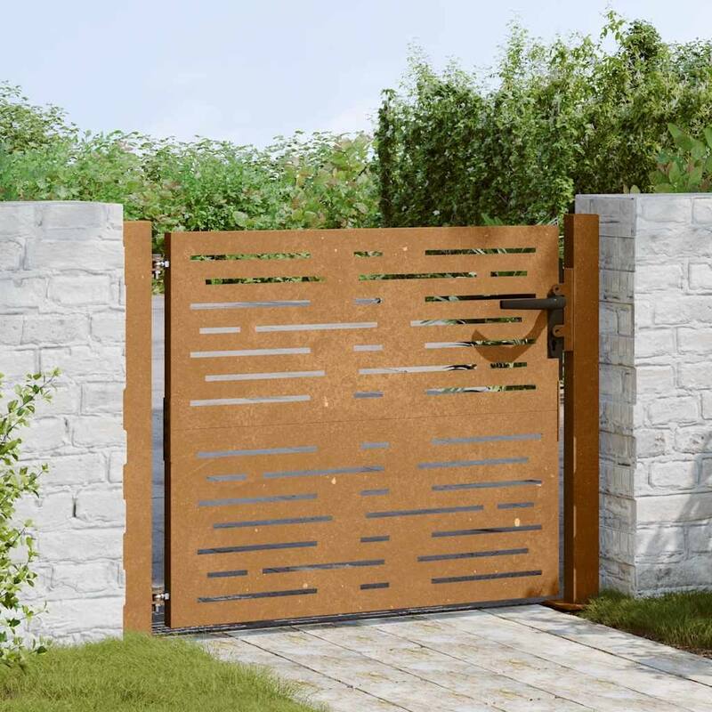 vidaXL Garden Gate 39.4x39.4" Corten Steel Square Design - 43.3 x 41.3"