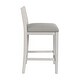 preview thumbnail 6 of 13, Hillsdale Furniture Fowler Upholstered Wood Stool, Sea White