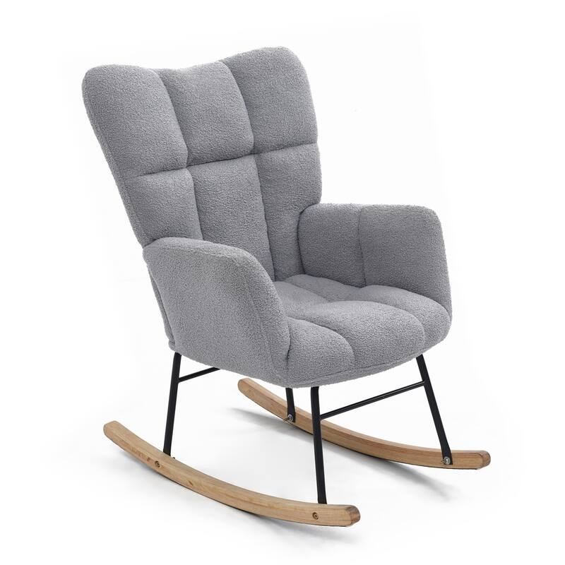 Rocking Chair Teddy Upholstered Glider Rocker