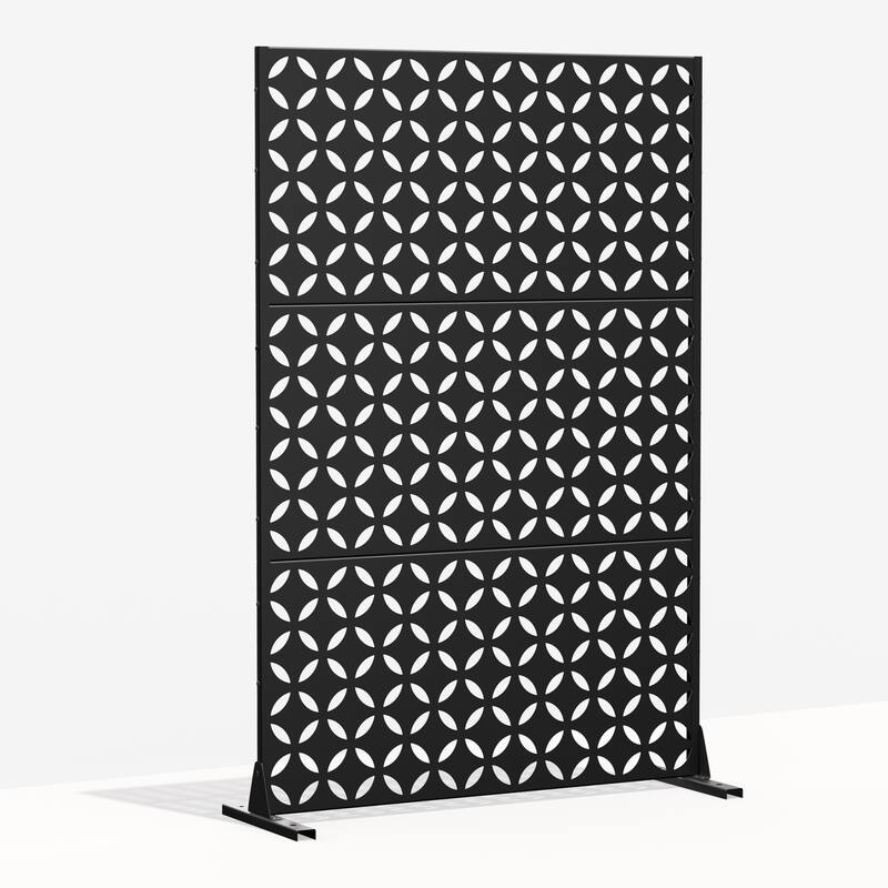 Outdoor Privacy Screen Metal Privacy Screen Panel Free Standing - 72*47