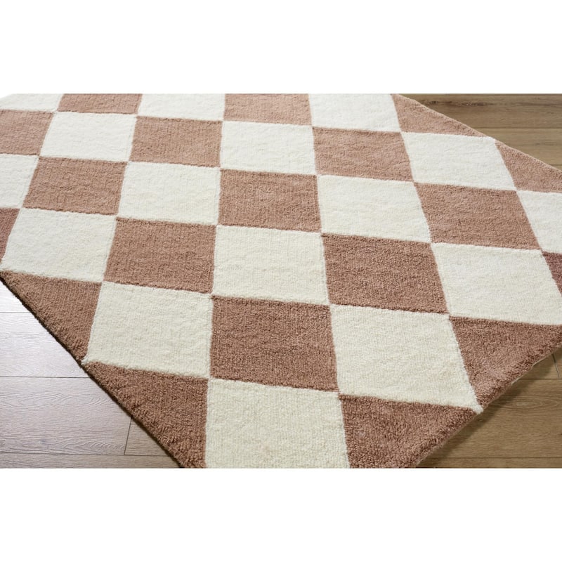 Livabliss Modern & Contemporary Wooly Geometric Washable Area Rug
