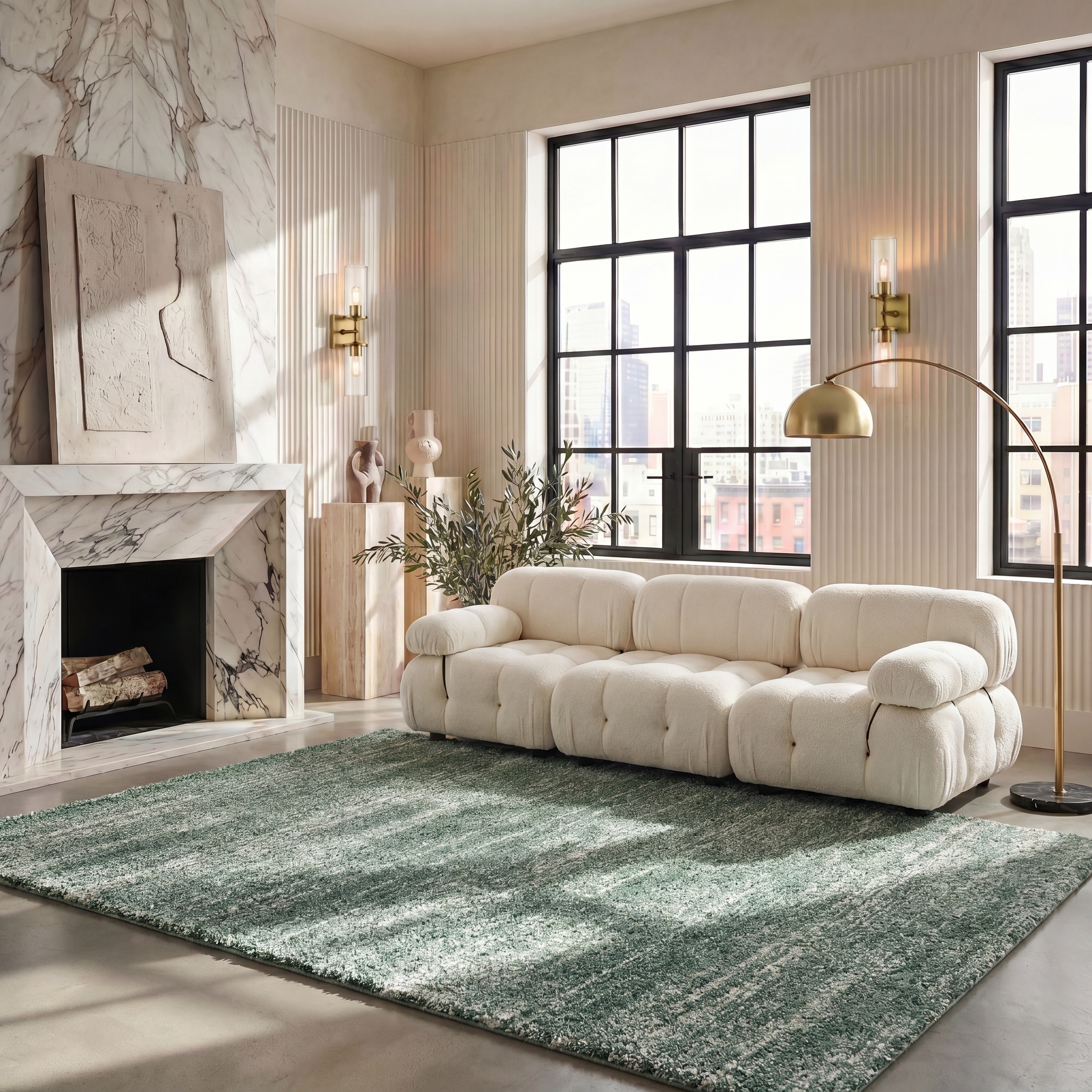 SAFAVIEH, Hudson Shag Janel Modern 1 3/4-inch Thick Rug