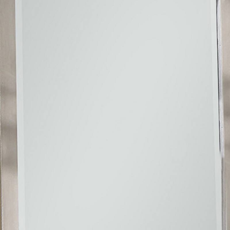 Bran 36 x 36 Modern Square Dresser Mirror, Pine Wood, Light Brown