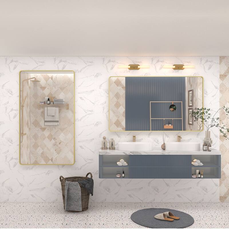 Aluminum alloy Framed Tempered Glass Wall Bathroom Vanity Mirror